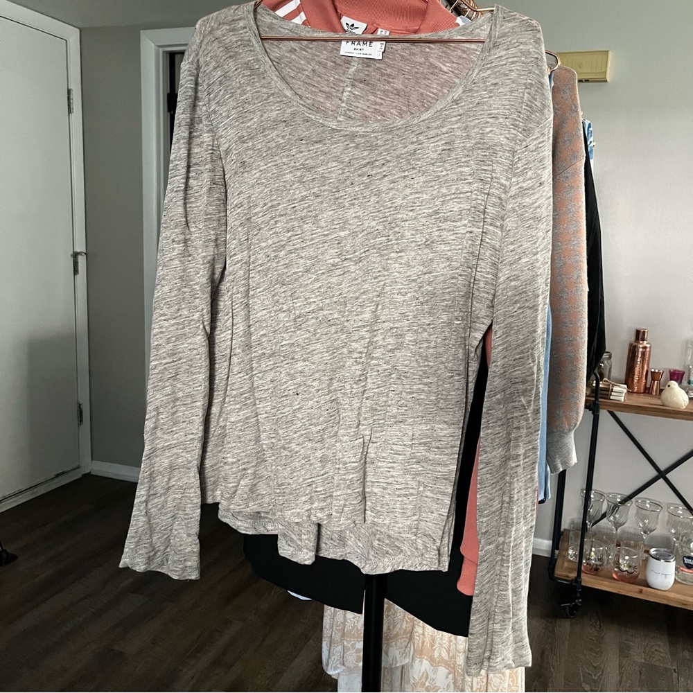 FRAME Long Sleeve Oversized Shirt - S
